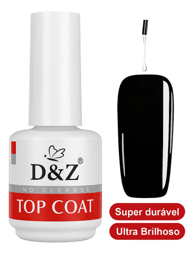 D&z Kit 2 Top Coat Selante Unha Gel Porc ...