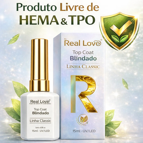 Kit Top Coat Blindado Real Love Sem Tpo  ...