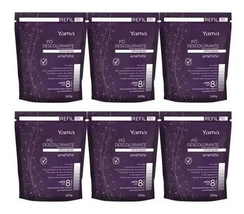 Pó Descolorante Yamá Ametista Refil 300g ...