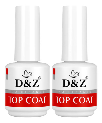 D&z Kit 2 Top Coat Selante Unha Gel Porc ...